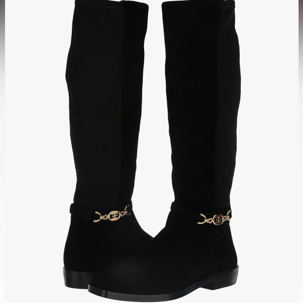 Sam Edleman Clive Black Suede Boots. Signature Logo Hardware Size 7.5